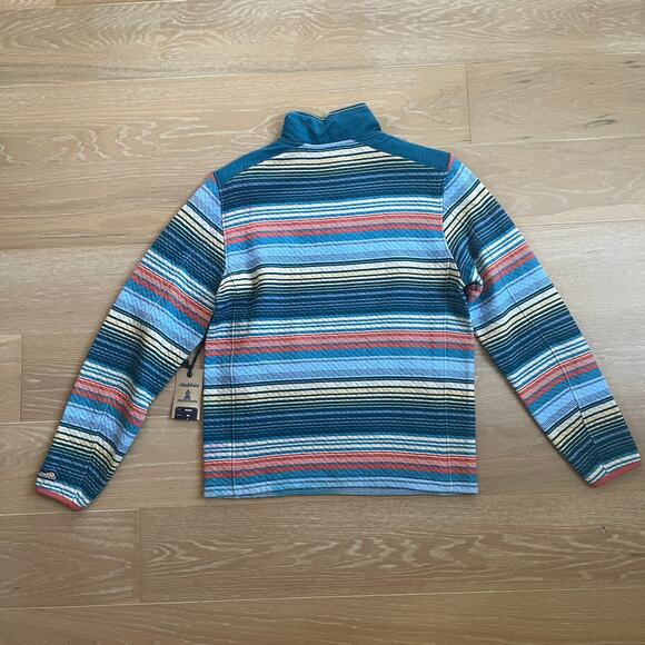 Chubbies Men's Long-Sleeve Even Keel Textured-Stripe-Pattern 1/4-Zip Pullover - Picture 2 of 5